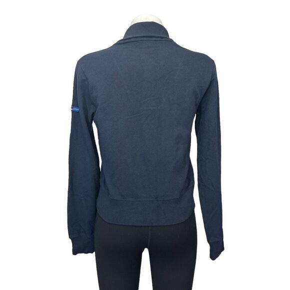 POLO SPORT RALPH LAUREN Navy Vintage y2k pullover Sweater sz M shawl Neckline - Picture 4 of 8